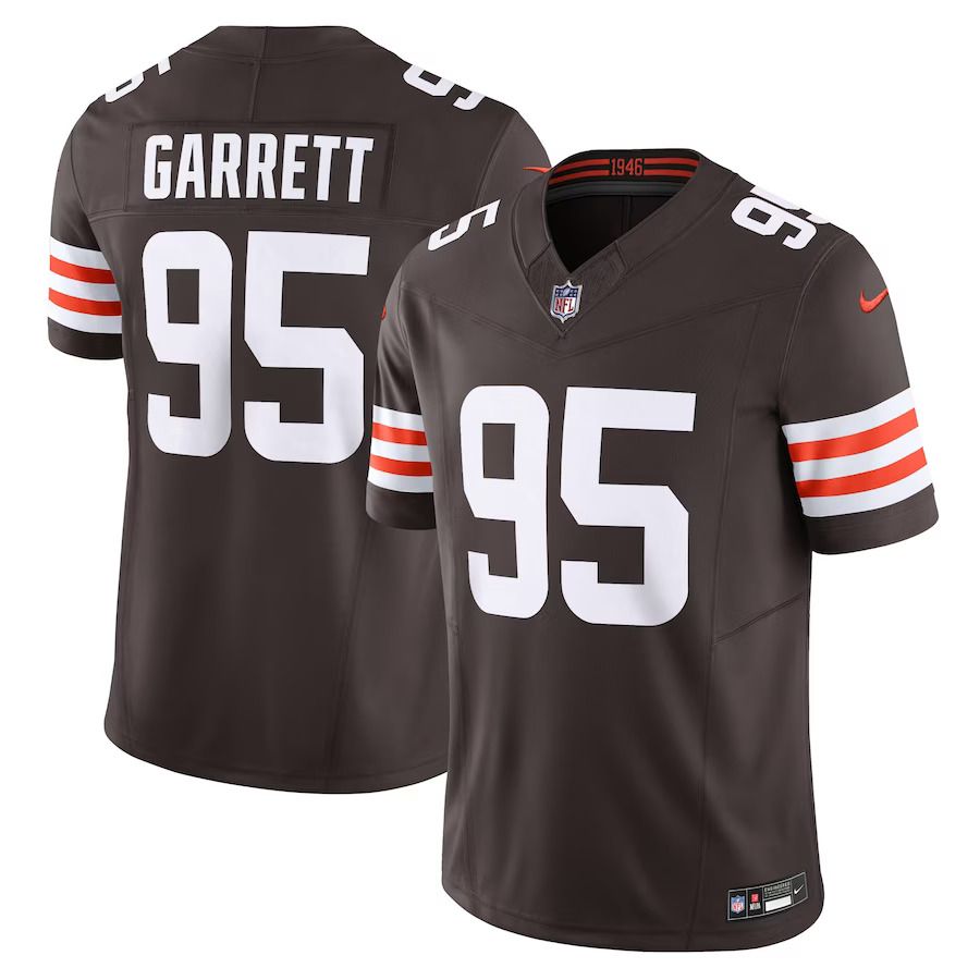 Men Cleveland Browns #95 Myles Garrett Nike Brown Vapor F.U.S.E. Limited NFL Jersey->buffalo bills->NFL Jersey